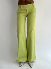 ‼️ | lime green fitted trousers
