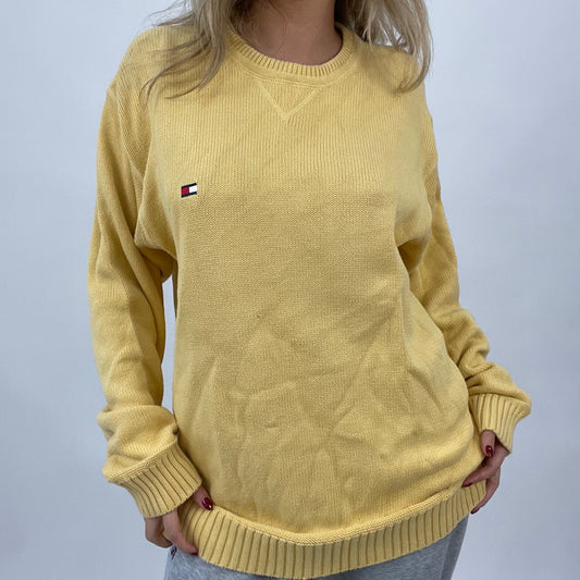 💻BLOKECORE DROP | yellow tommy hilfiger knitted jumper - xl