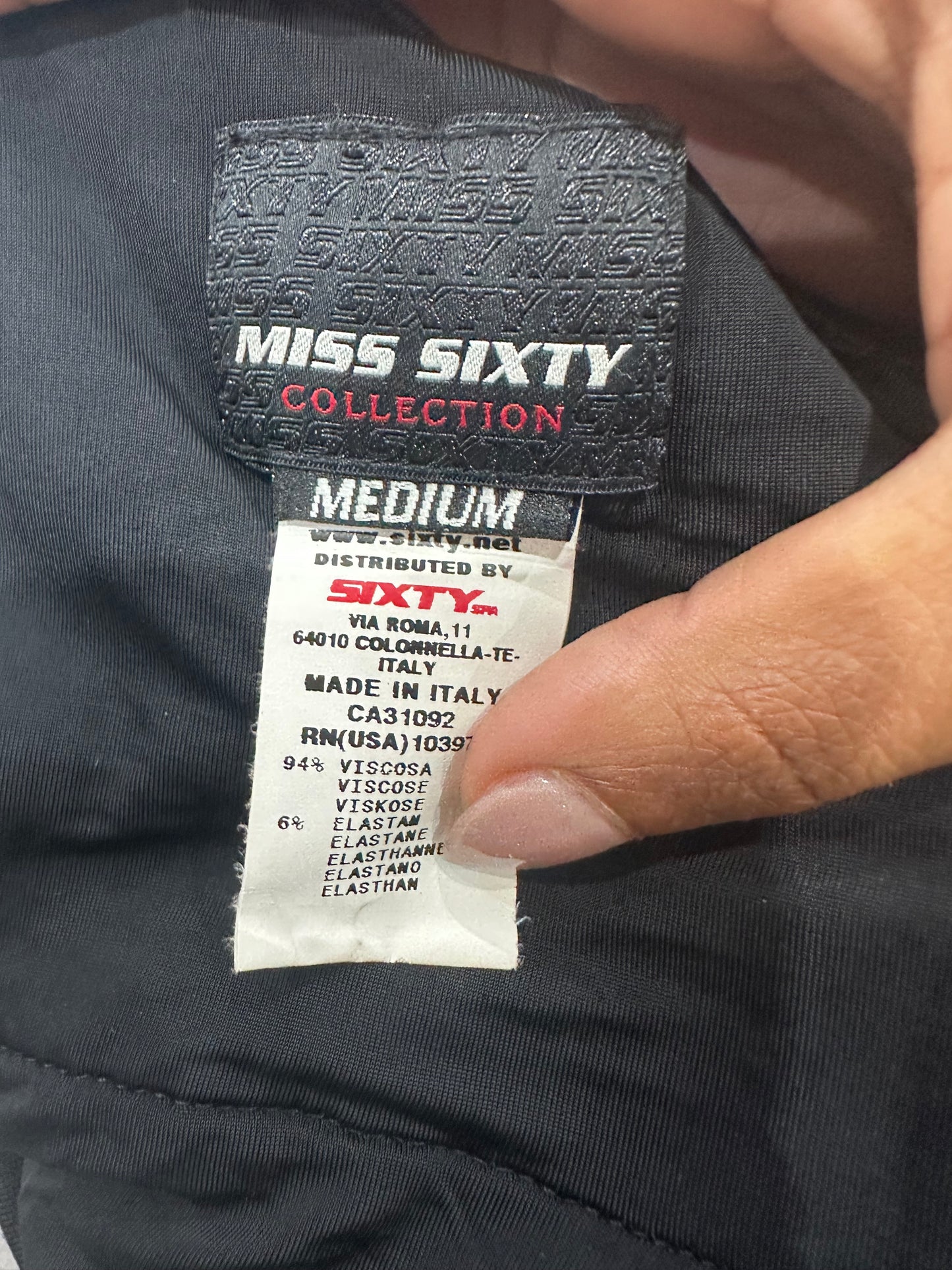vintage edit: halloween | medium black miss sixty draped mini dress