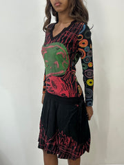 vintage edit: fashion week | small black desigual midi dress
