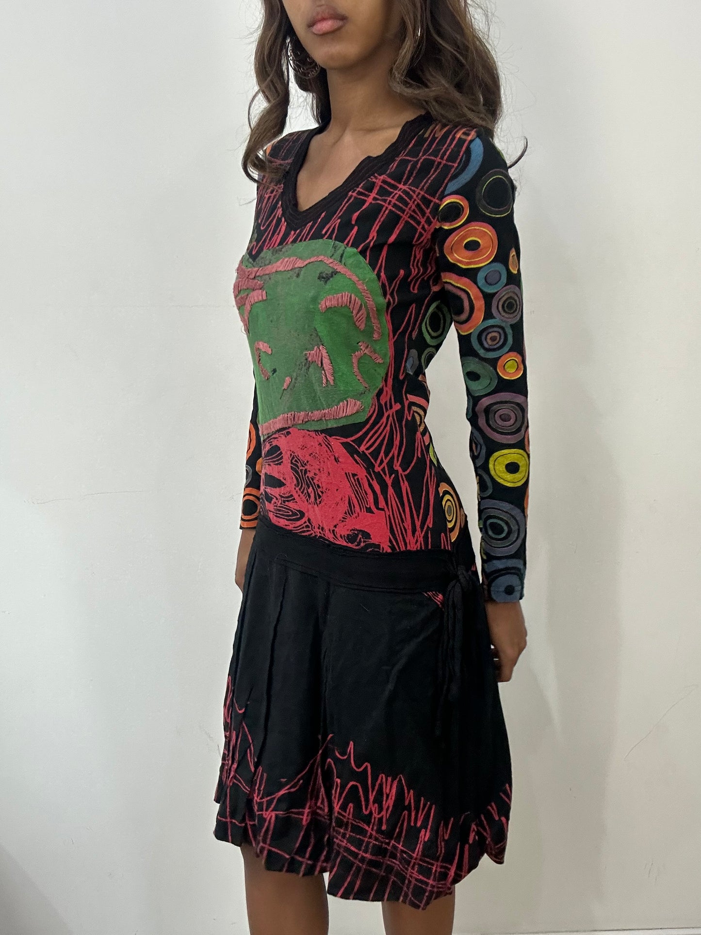 vintage edit: fashion week | small black desigual midi dress
