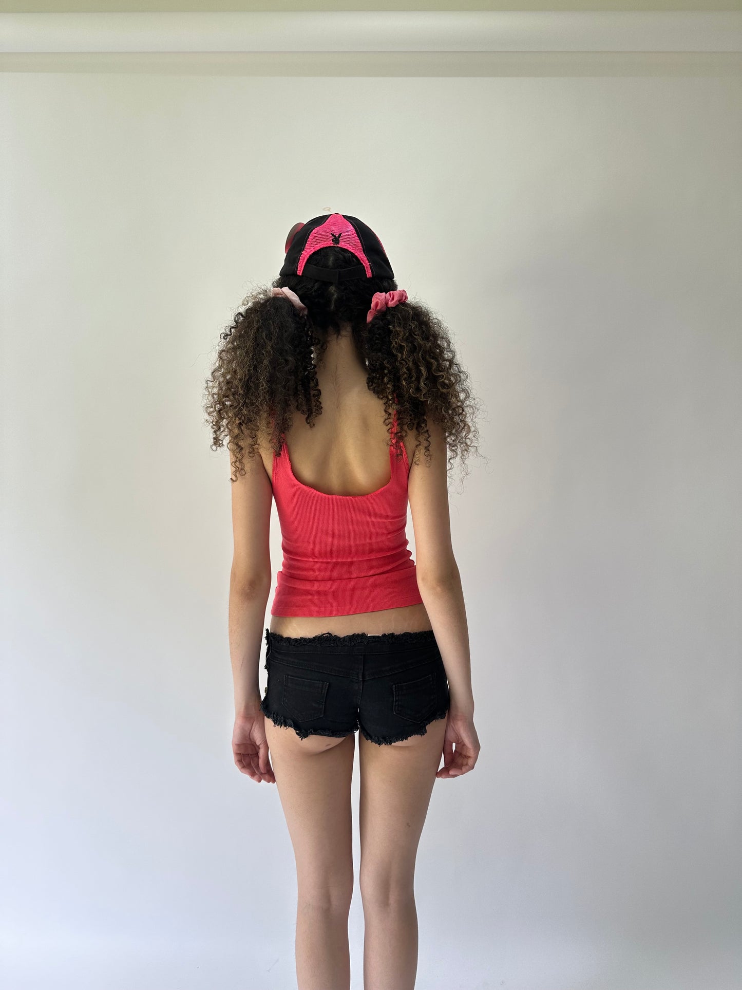festival drop | small black lace up denim micro shorts
