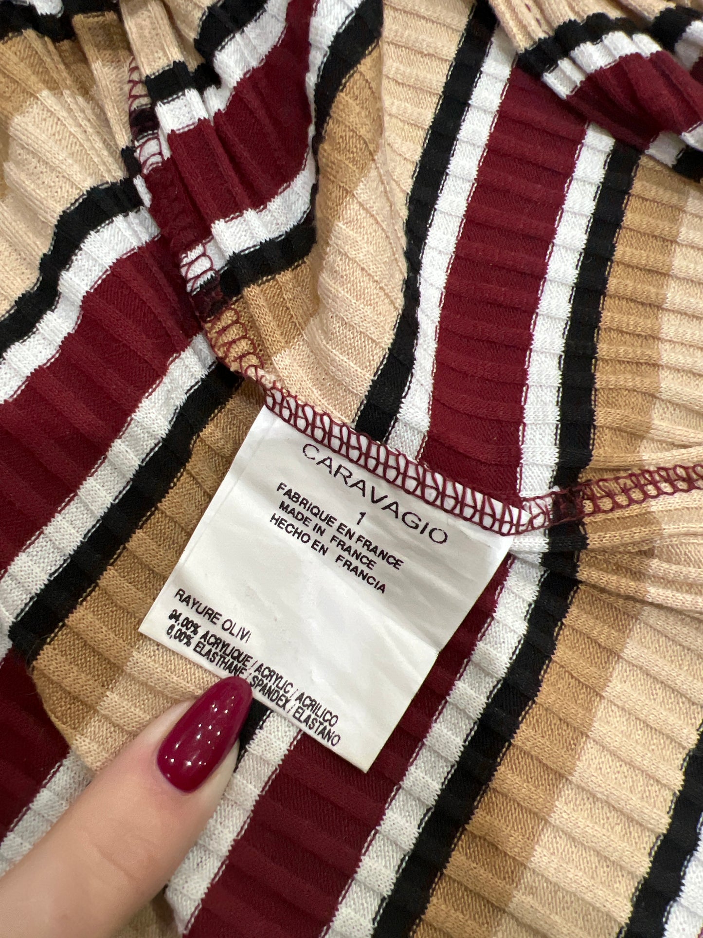 vintage edit twelve | small red and beige morgan de toi wrap cardigan