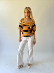 back to school drop | small orange old label zara top with flowy sleeves