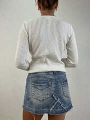 vintage edit fourteen | extra small white polo ralph lauren cable knit jumper