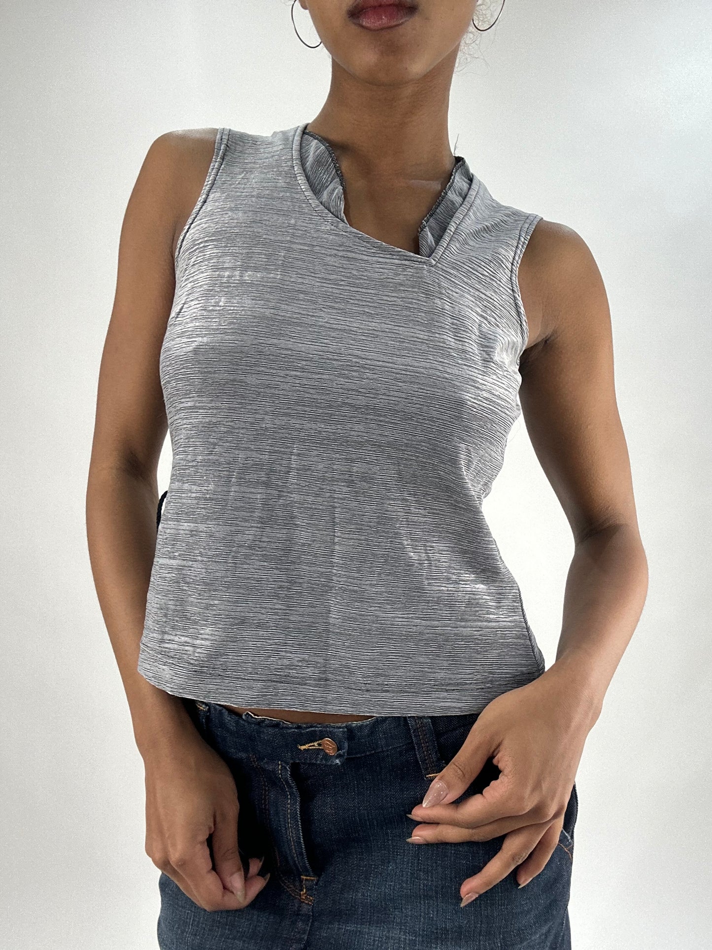 vintage edit thirty-five | small grey ruched tank top