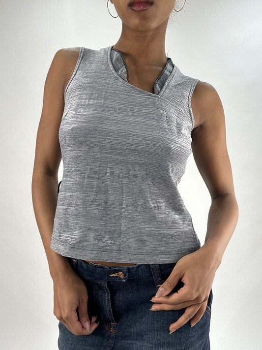 vintage edit thirty-five | small grey ruched tank top