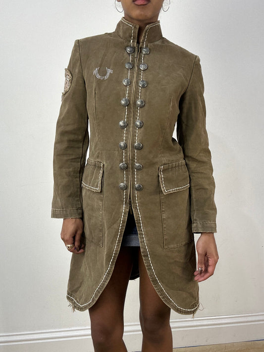 vintage edit thirty-six | S码 卡其色 true religion solider 风格 夹克