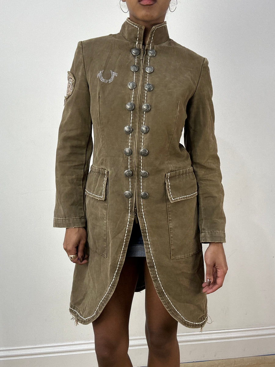 vintage edit thirty-six | taille: S · couleur: kaki · article: veste · détails: militaire + true religion