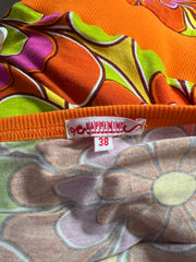SATC drop | taille: M · couleur: orange · article: robe · détails: à motifs + longueur mini