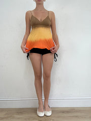 💻🩵 vintage edit twenty eight | medium old label bershka ombré floaty vest