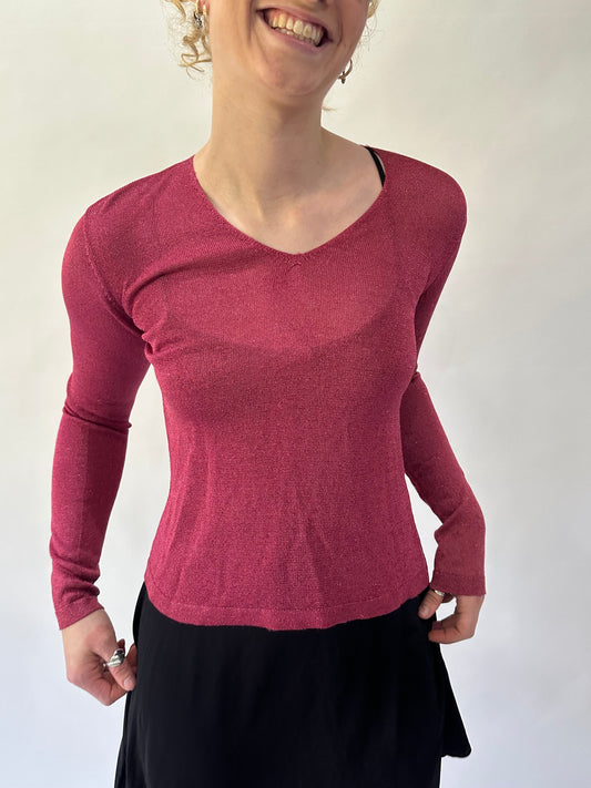 devil wears prada | small pink kookai long sleeve top