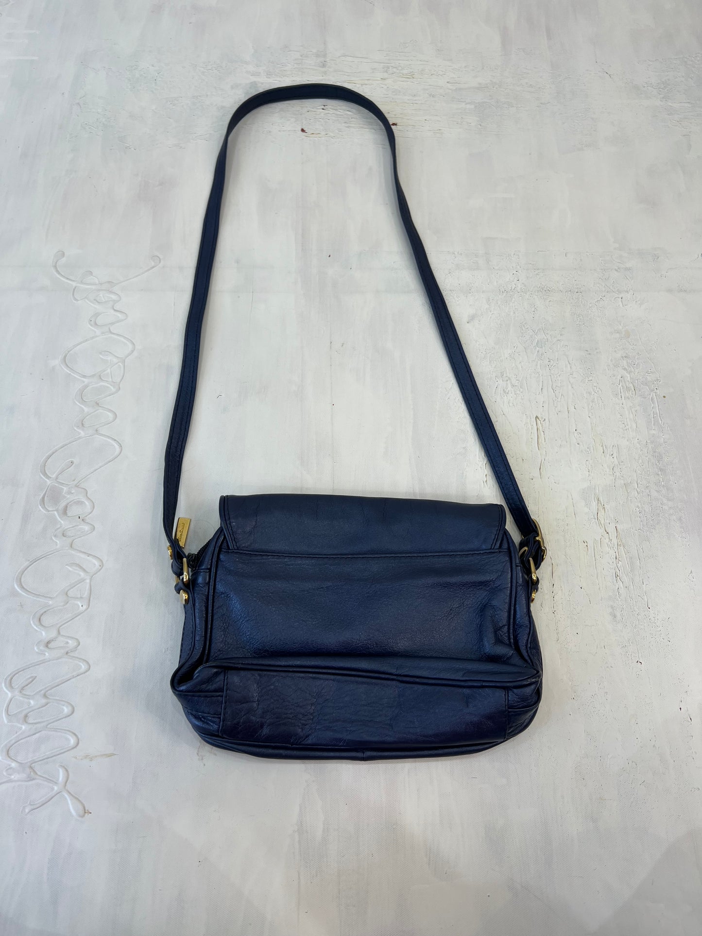 summer edit | navy faux leather cross body bag