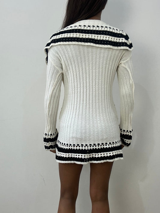 BEST PICKS | extra small/small white knit sweater dress/op
