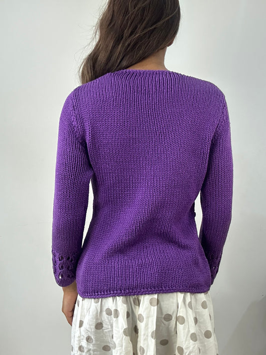 easter edit | small purple knit belted jumper