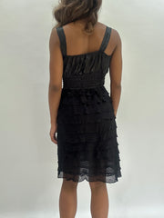 wedding guest drop | taille: S · couleur: noir · article: robe · détails: plissé + longueur mini
