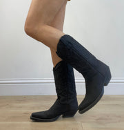 ⭐️💻BEST PICKS | couleur: noir · matière: cuir · article: bottes · détails: style western + uk 5