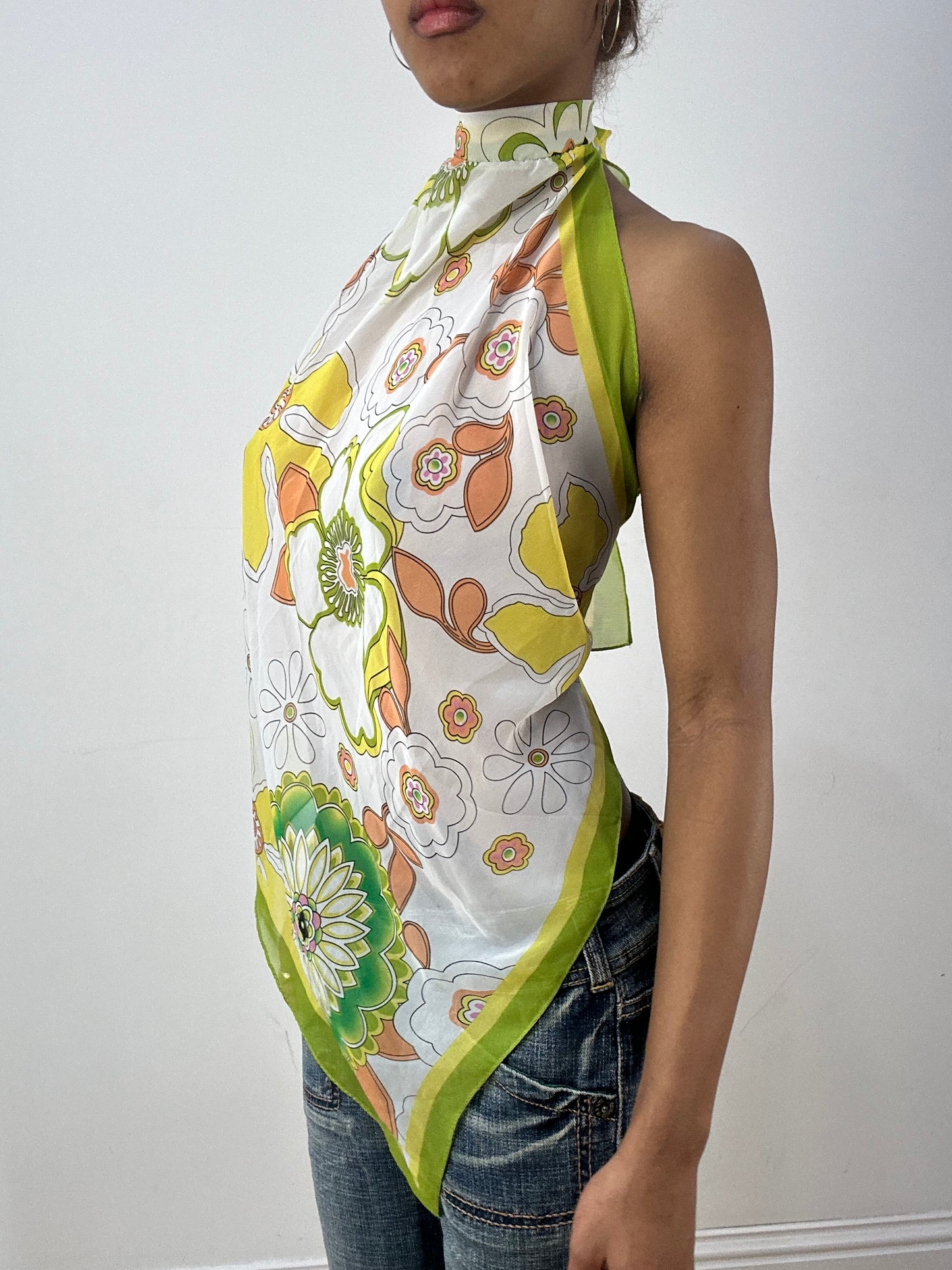 vintage edit thirty-six | small green scarf top
