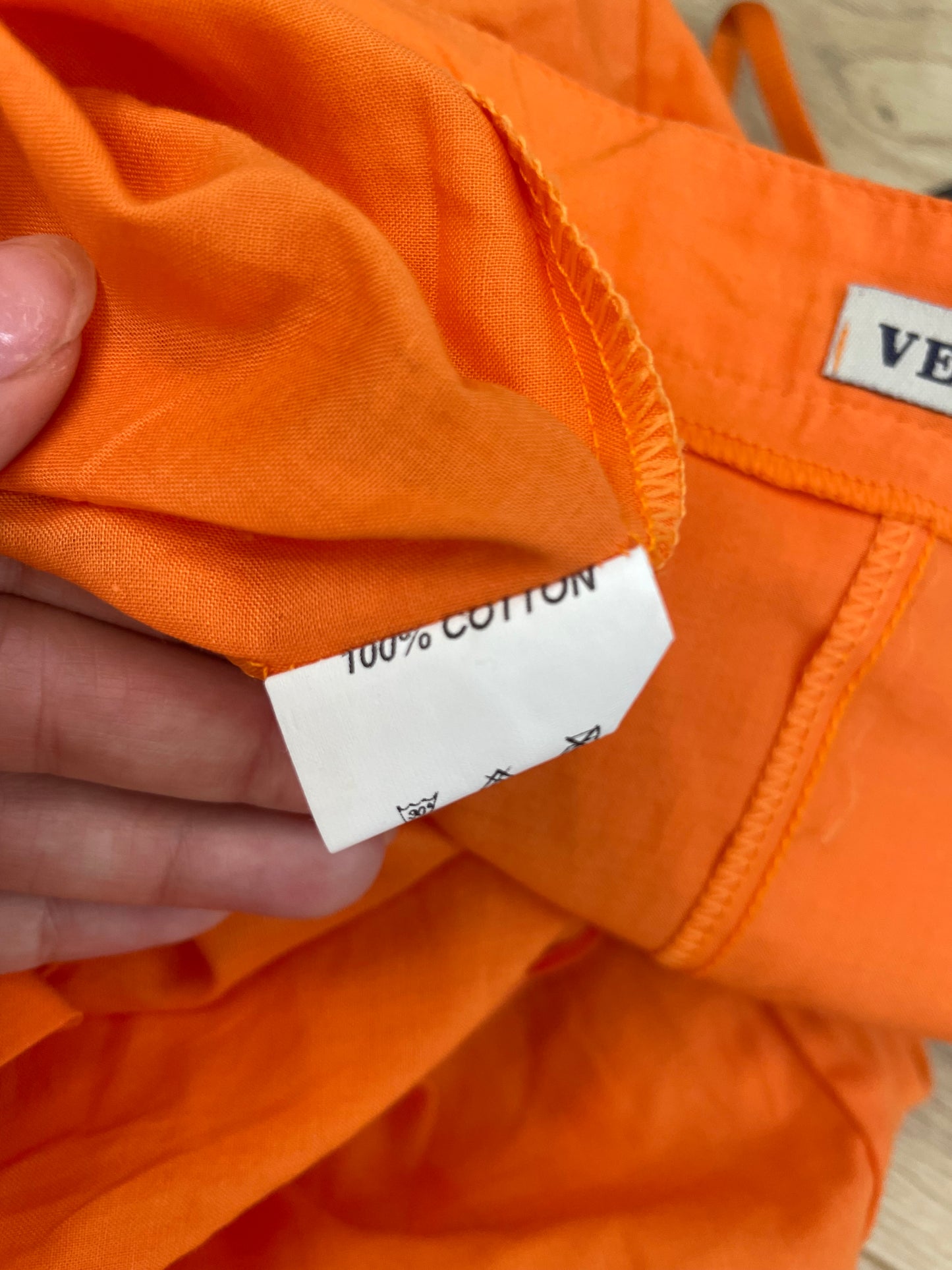 VINTAGE PICKS | extra small orange high waisted trousers