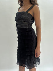 wedding guest drop | taille: S · couleur: noir · article: robe · détails: plissé + longueur mini