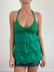 BEST PICKS | small green crochet halterneck top