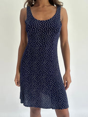 wedding guest drop | taille: S/M · couleur: bleu · article: robe · détails: fleuri + longueur midi