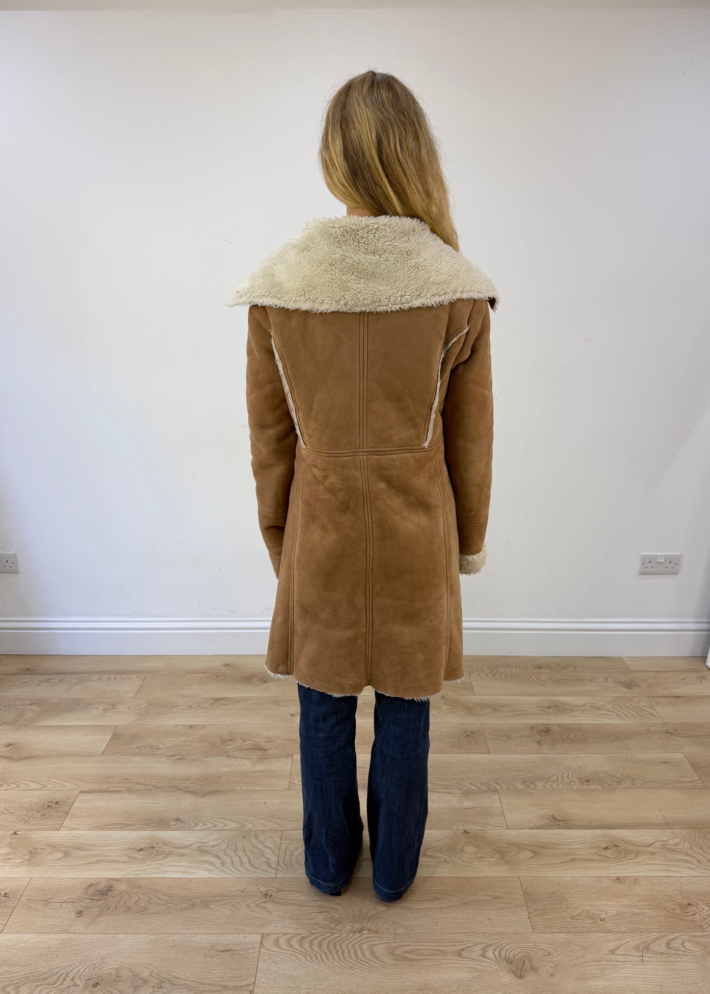 small beige afghan coat