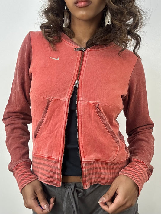💻 athleisure edit | small red / pink nike dual zip jumper