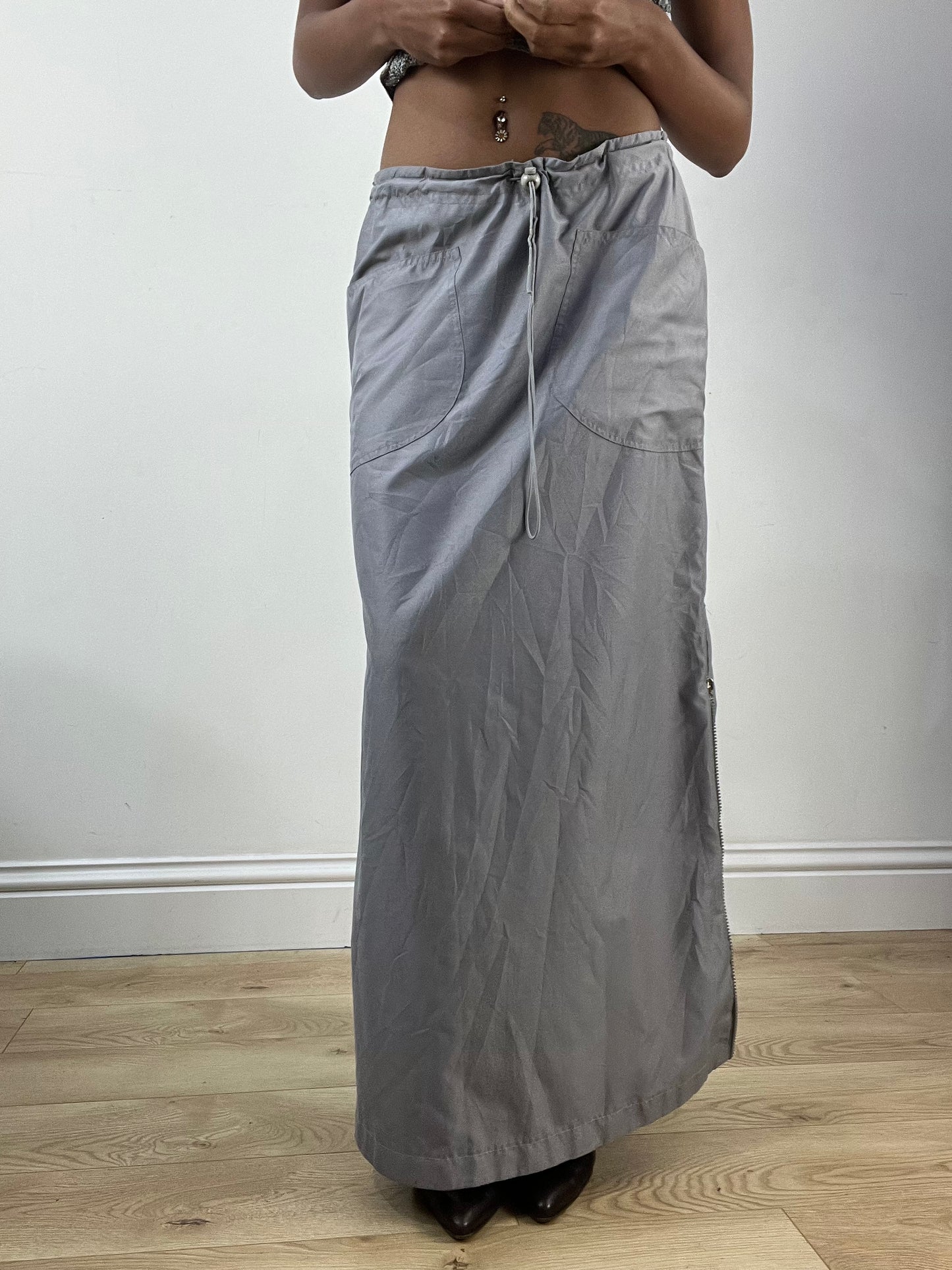 BEST PICKS | medium grey cargo style maxi skirt