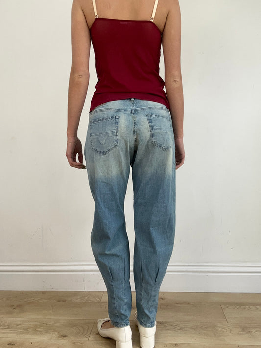💻💚 vintage edit nineteen | small light wash diesel bubble style jeans