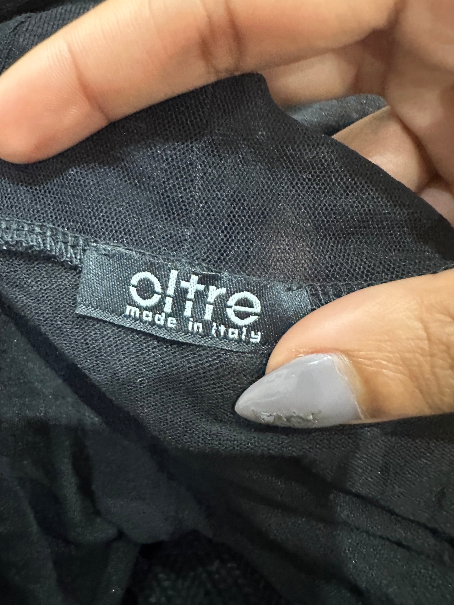 romantic grunge edit | small black ruffle long sleeve top