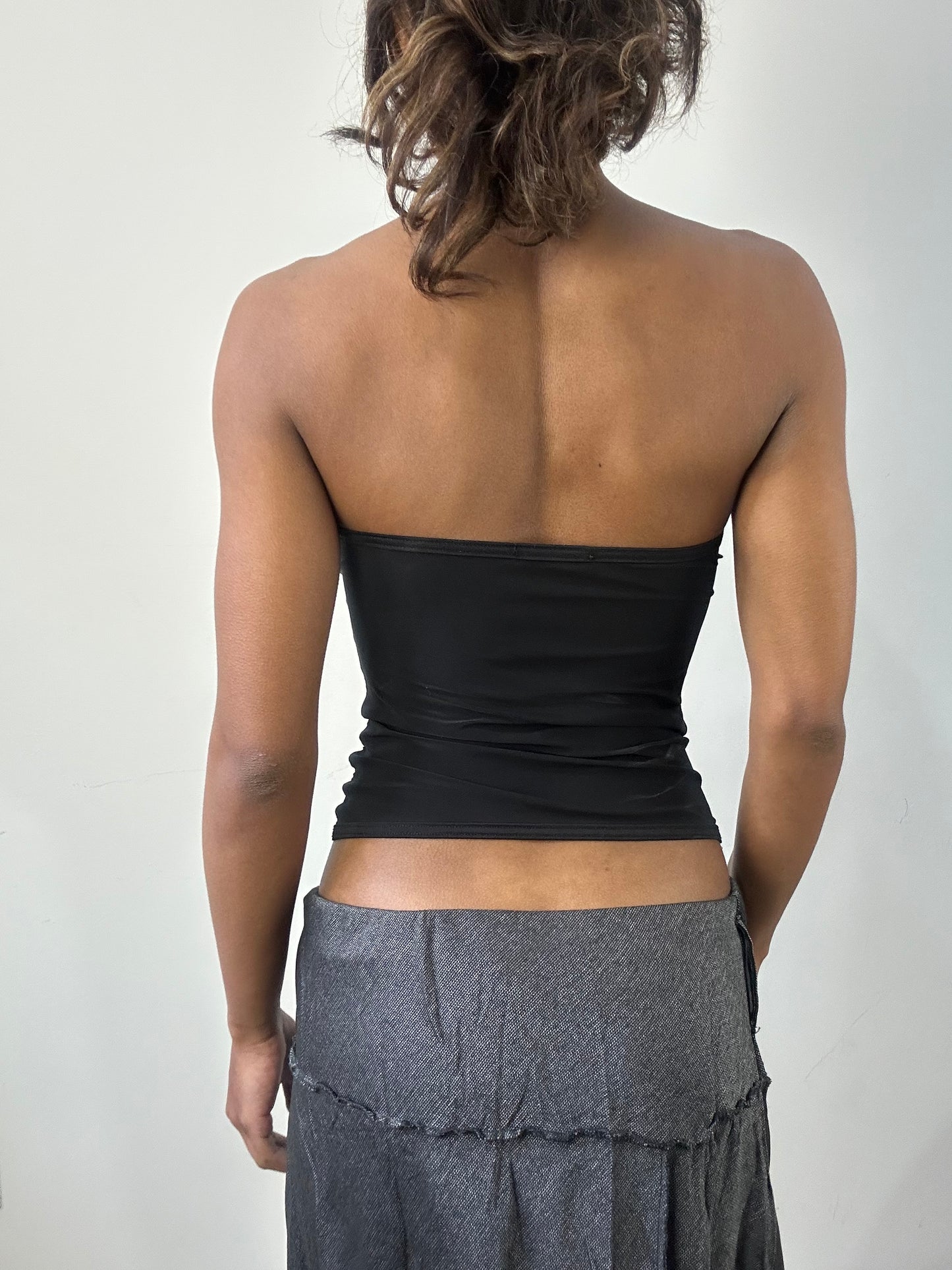 romantic grunge edit | extra small black bandeau top
