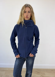 medium navy bench zip up fleece