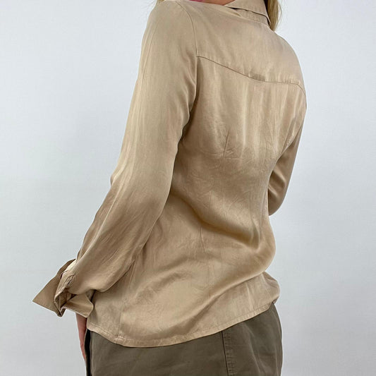12 DAYS OF XMAS DROP | small gold silk shirt