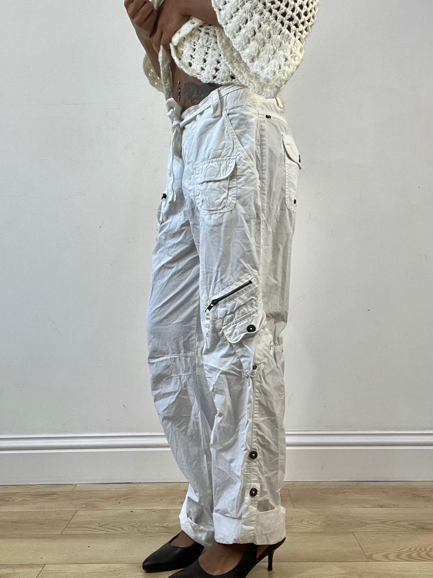 winter edit | medium white yessica cargo trousers