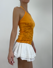 💻‼️ orange graphic halterneck vest top