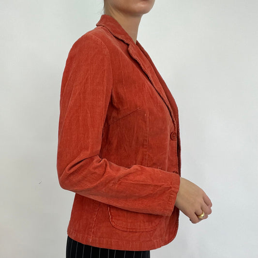 💚 CARRIE BRADSHAW DROP | medium orange button down suit style jacket