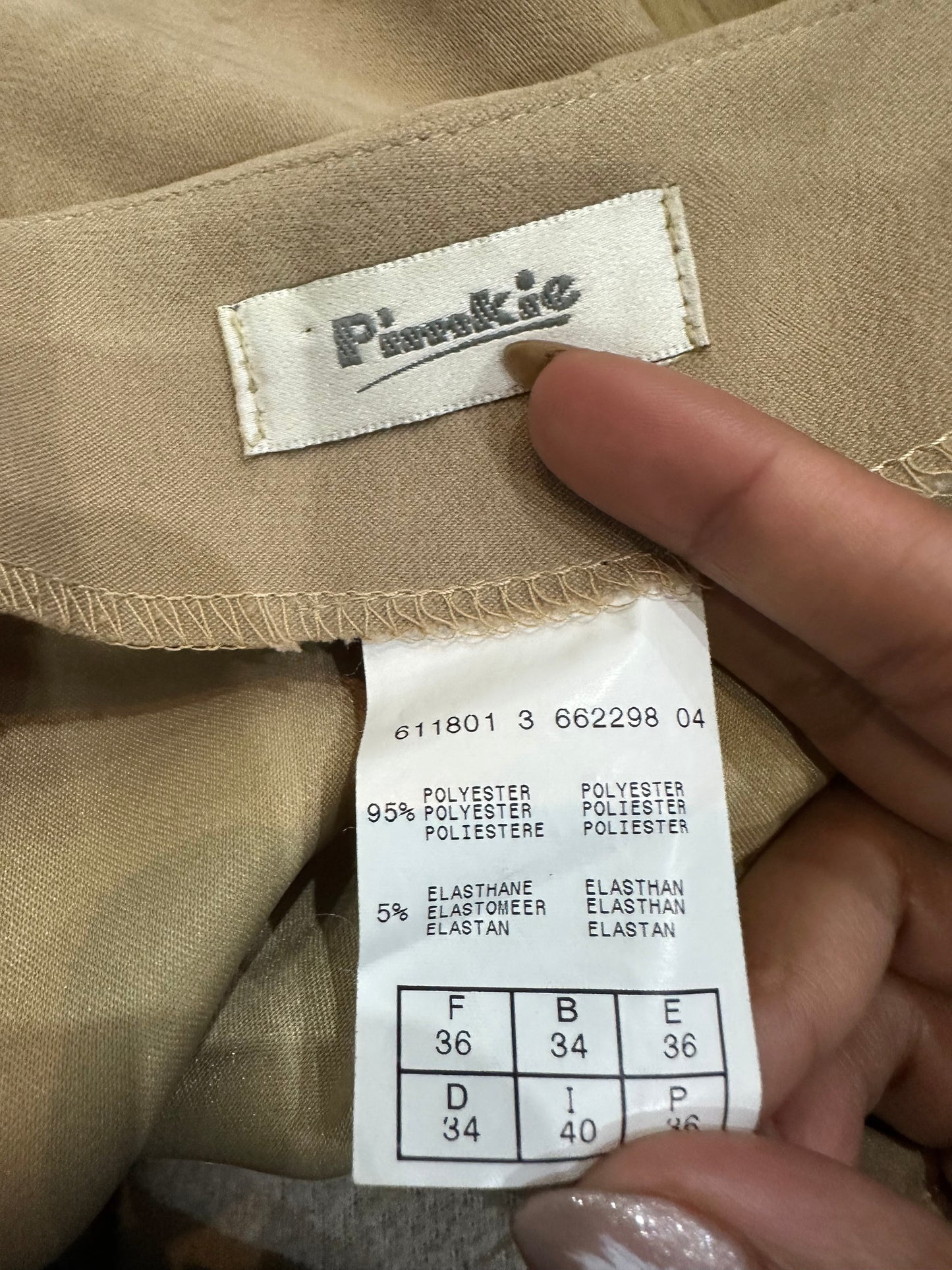 vintage edit thirty-three | extra small beige pimkie asymmetric midi skirt