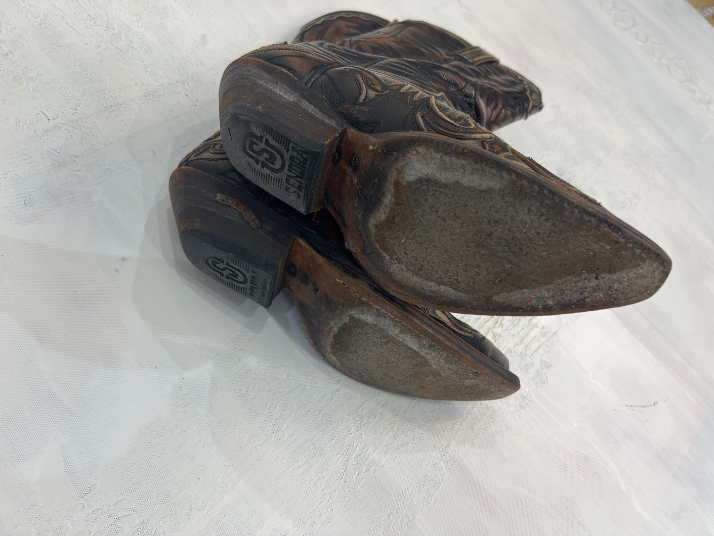 ⭐️vintage edit seven | uk 4 brown leather cowboy boots