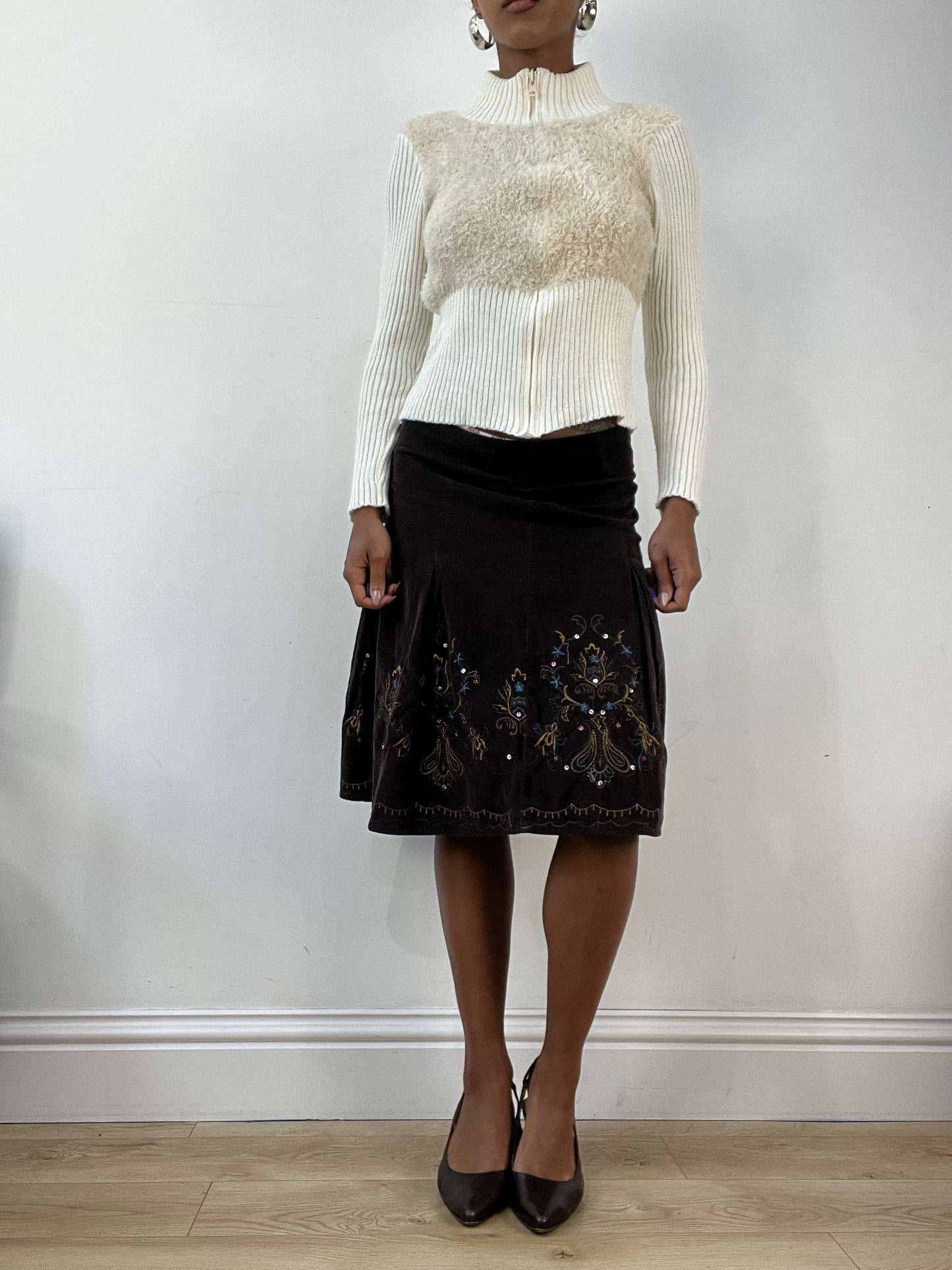 AUTUMN EDIT | extra small cream ribbed zip up jumper
