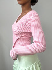 spring edit | small/medium pink wrap over jumper