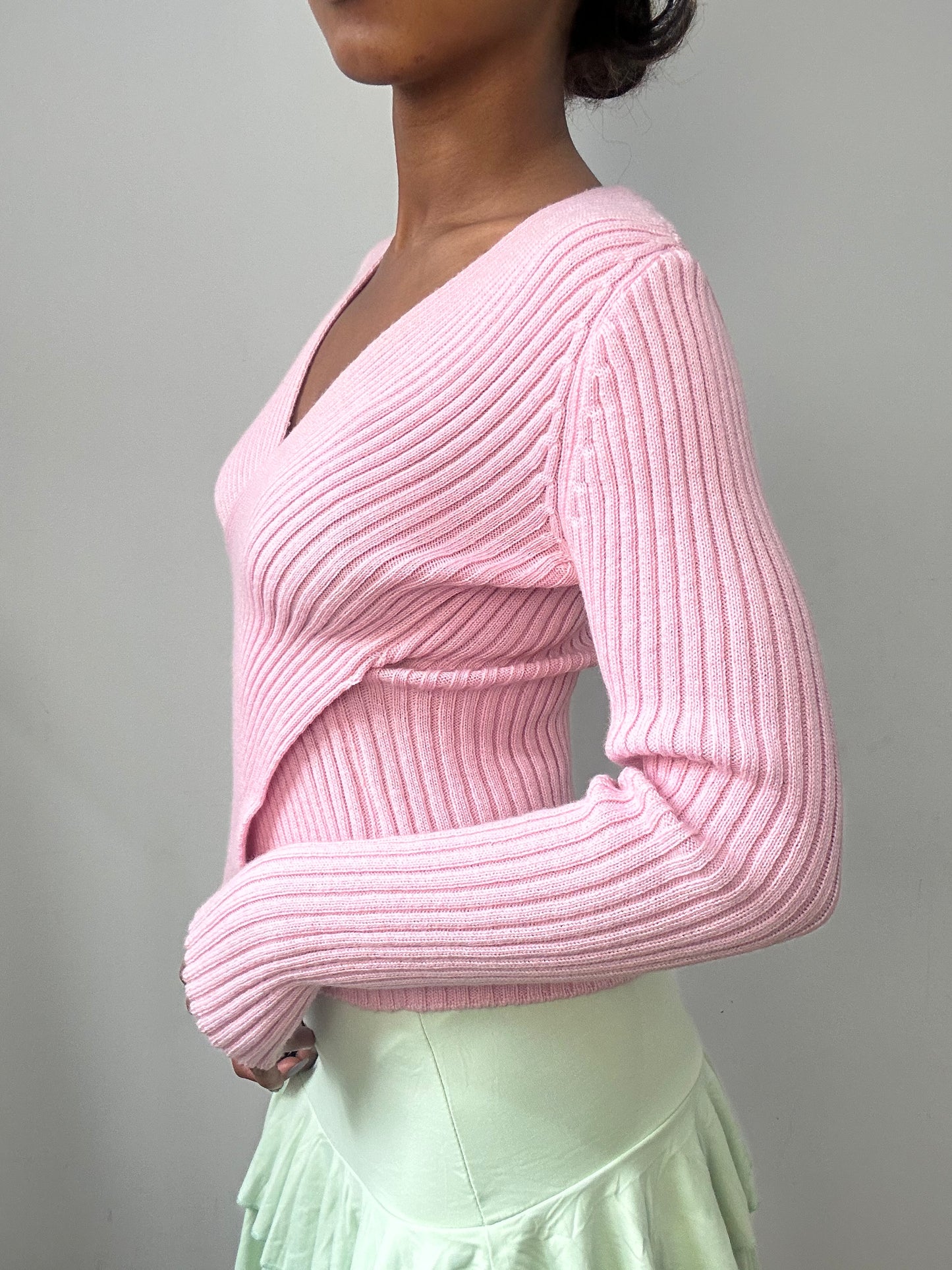 spring edit | small/medium pink wrap over jumper