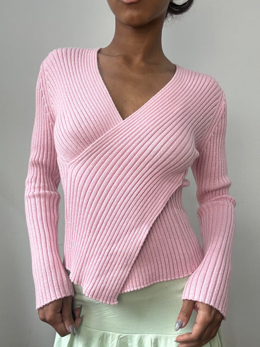 spring edit | small/medium pink wrap over jumper