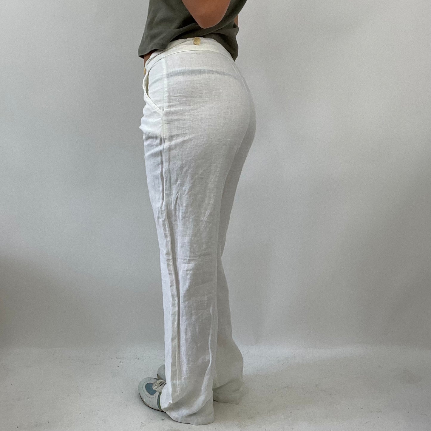 💻 COASTAL GRANDMA DROP | small cream linen trousers