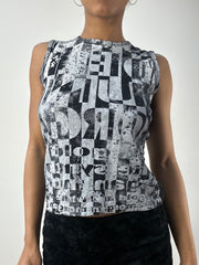 vintage edit thirty-six | taille: S · couleur: gris · article: débardeur · détails: motif graphique + morgan de toi