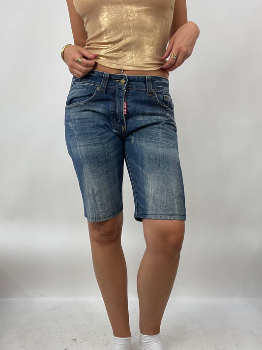 💚 CITY BREAK DROP | small denim dsquared jorts