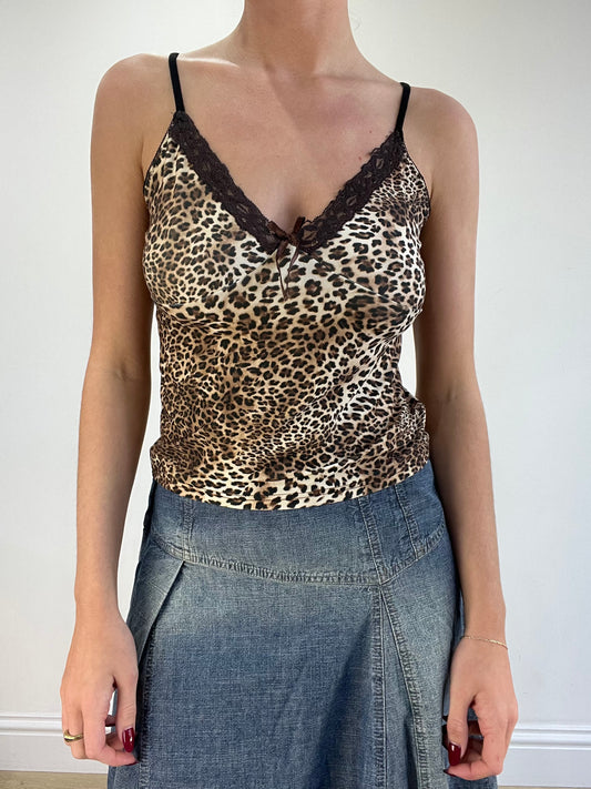 vintage edit sixteen | small brown and black leopard print cami