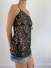 summer edit | medium brown cami with sequins