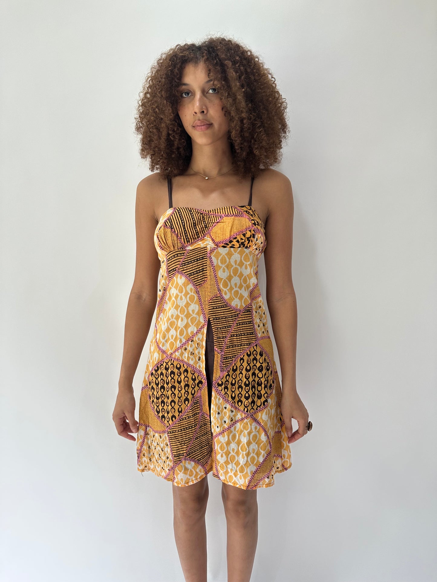 festival drop | small/medium orange patterned mini dress