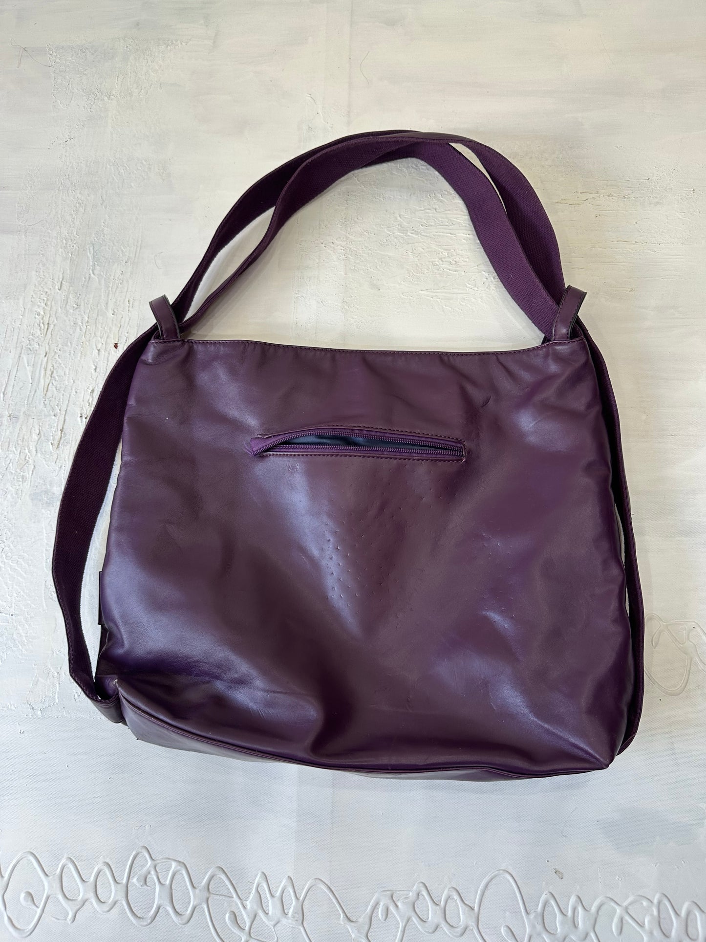 BEST PICKS | oversized purple tote bag with square braided detail